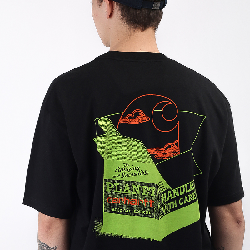 Мужская футболка Carhartt WIP Love Planet T-shirt (I028497-black)  - цена, описание, фото 3